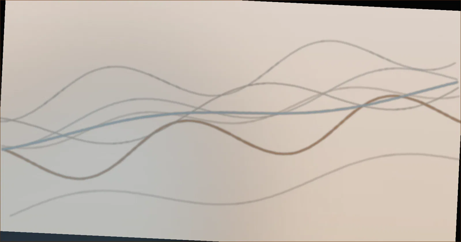 Illustration of a game landscape transitioning from daylight into lantern lit night